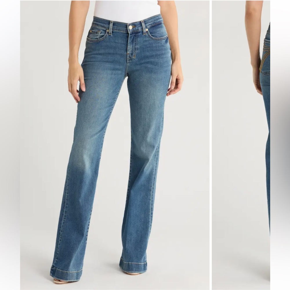 7 For All Mankind Dojo Mid Rise Flare Jeans